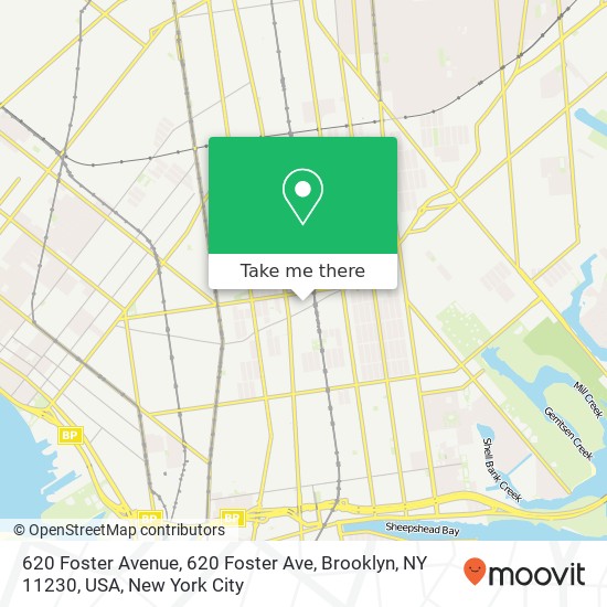 Mapa de 620 Foster Avenue, 620 Foster Ave, Brooklyn, NY 11230, USA