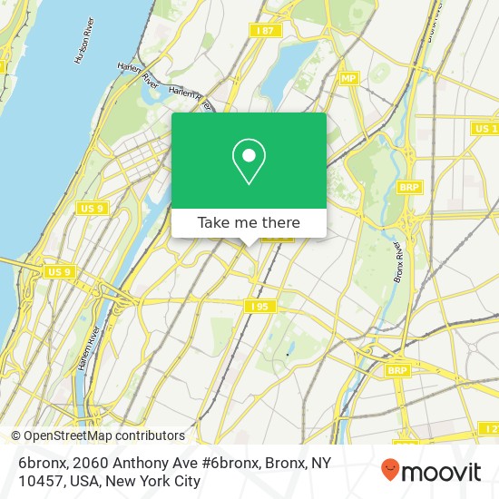 6bronx, 2060 Anthony Ave #6bronx, Bronx, NY 10457, USA map