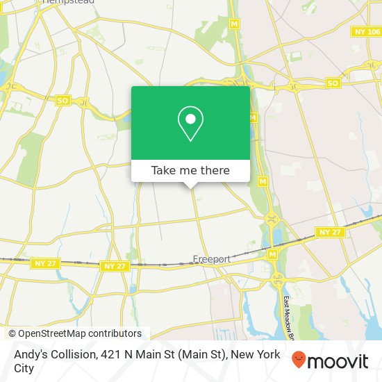 Mapa de Andy's Collision, 421 N Main St