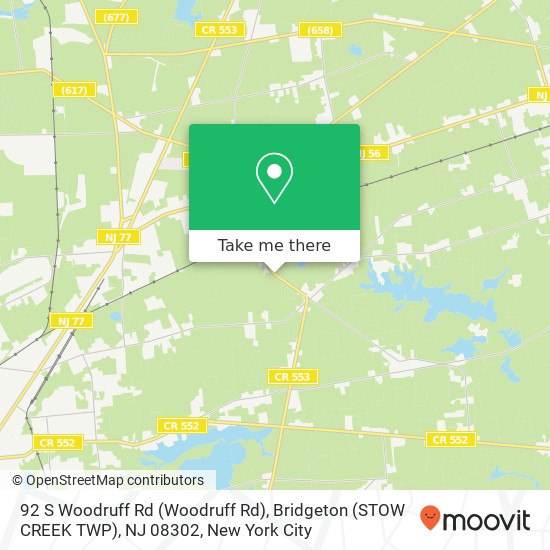 92 S Woodruff Rd (Woodruff Rd), Bridgeton (STOW CREEK TWP), NJ 08302 map