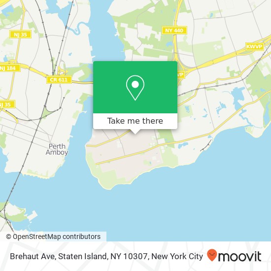 Mapa de Brehaut Ave, Staten Island, NY 10307