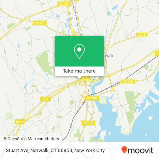 Mapa de Stuart Ave, Norwalk, CT 06850