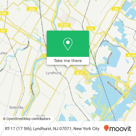 RT-17 (17 5th), Lyndhurst, NJ 07071 map