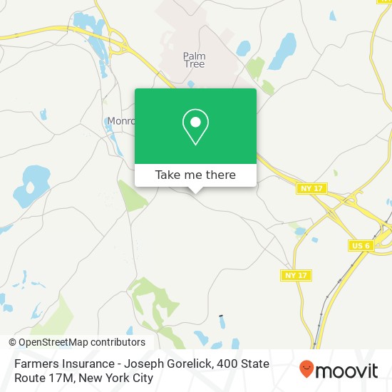 Mapa de Farmers Insurance - Joseph Gorelick, 400 State Route 17M