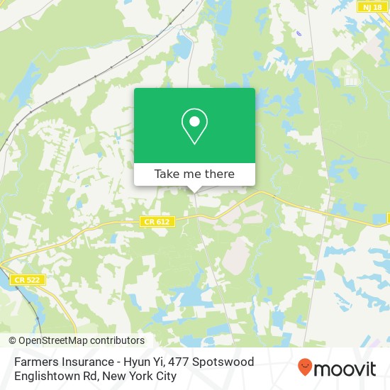 Mapa de Farmers Insurance - Hyun Yi, 477 Spotswood Englishtown Rd