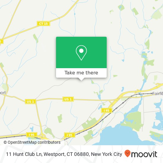 Mapa de 11 Hunt Club Ln, Westport, CT 06880