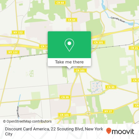 Mapa de Discount Card America, 22 Scouting Blvd