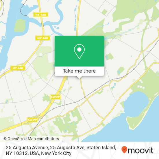 Mapa de 25 Augusta Avenue, 25 Augusta Ave, Staten Island, NY 10312, USA