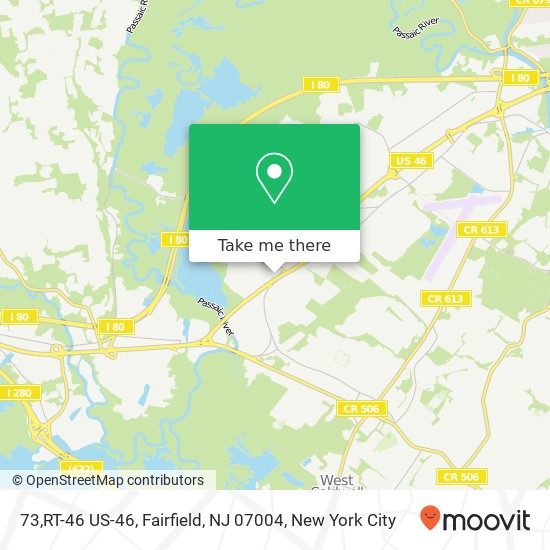 Mapa de 73,RT-46 US-46, Fairfield, NJ 07004