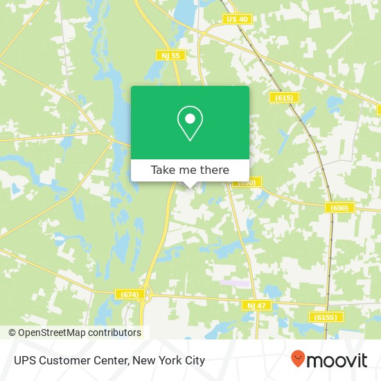 Mapa de UPS Customer Center, 3731 N Mill Rd