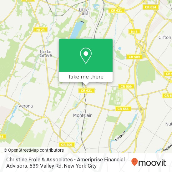 Mapa de Christine Frole & Associates - Ameriprise Financial Advisors, 539 Valley Rd