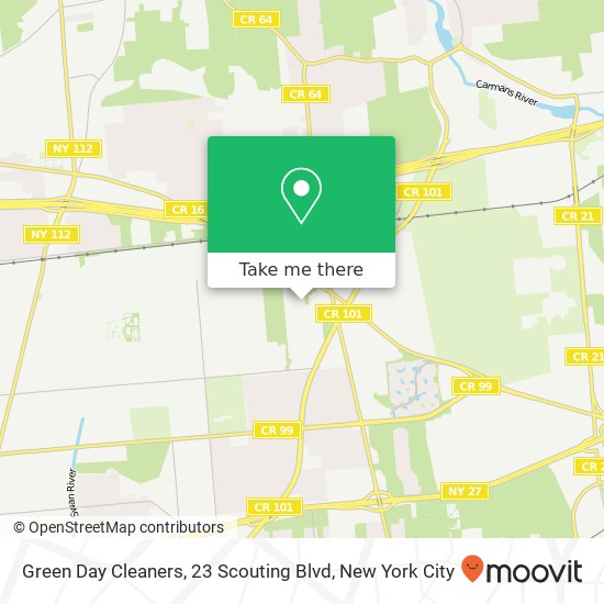 Mapa de Green Day Cleaners, 23 Scouting Blvd