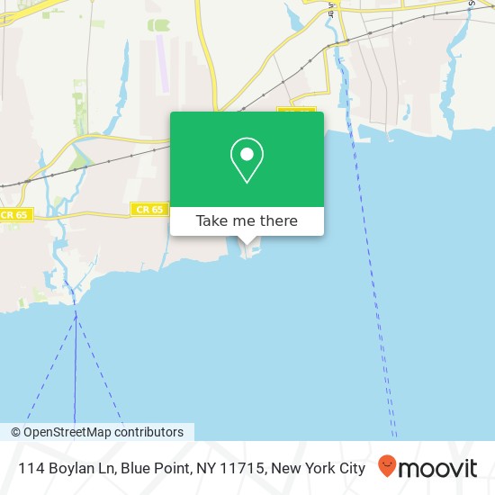 Mapa de 114 Boylan Ln, Blue Point, NY 11715