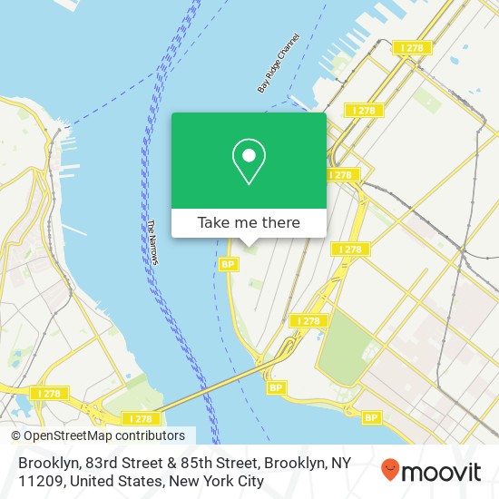 Mapa de Brooklyn, 83rd Street & 85th Street, Brooklyn, NY 11209, United States