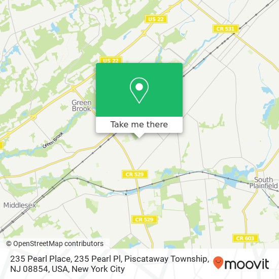 Mapa de 235 Pearl Place, 235 Pearl Pl, Piscataway Township, NJ 08854, USA