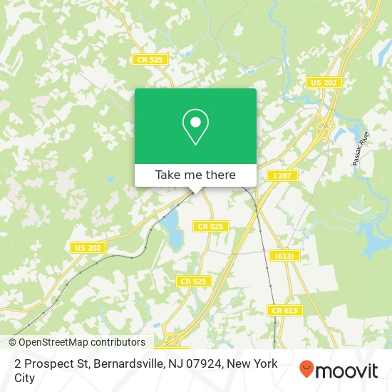 Mapa de 2 Prospect St, Bernardsville, NJ 07924