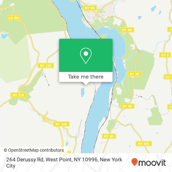 Mapa de 264 Derussy Rd, West Point, NY 10996