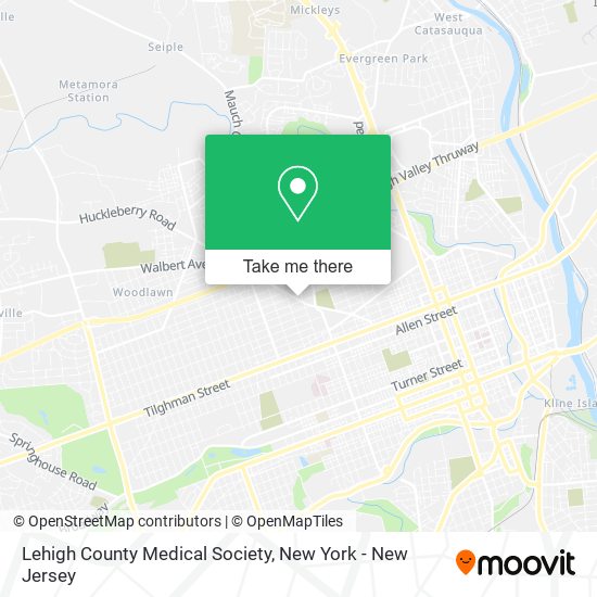 Lehigh County Medical Society map