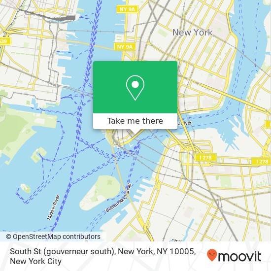 Mapa de South St (gouverneur south), New York, NY 10005