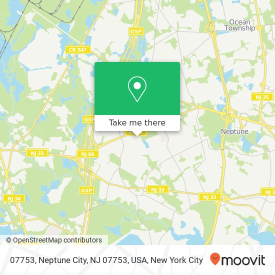07753, Neptune City, NJ 07753, USA map