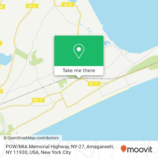 Mapa de POW / MIA Memorial Highway, NY-27, Amagansett, NY 11930, USA