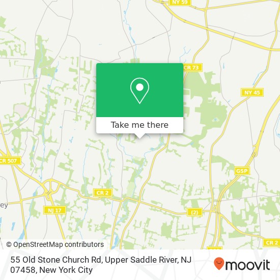 55 Old Stone Church Rd, Upper Saddle River, NJ 07458 map