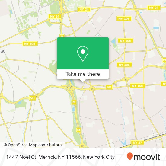 1447 Noel Ct, Merrick, NY 11566 map
