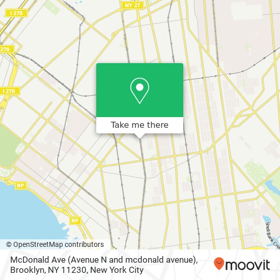 Mapa de McDonald Ave (Avenue N and mcdonald avenue), Brooklyn, NY 11230