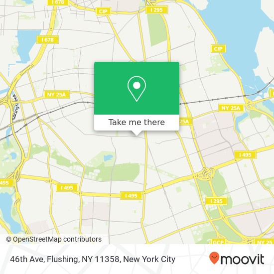 Mapa de 46th Ave, Flushing, NY 11358