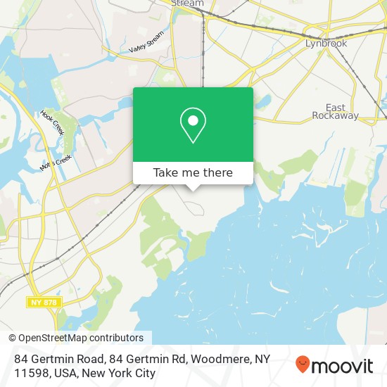 Mapa de 84 Gertmin Road, 84 Gertmin Rd, Woodmere, NY 11598, USA