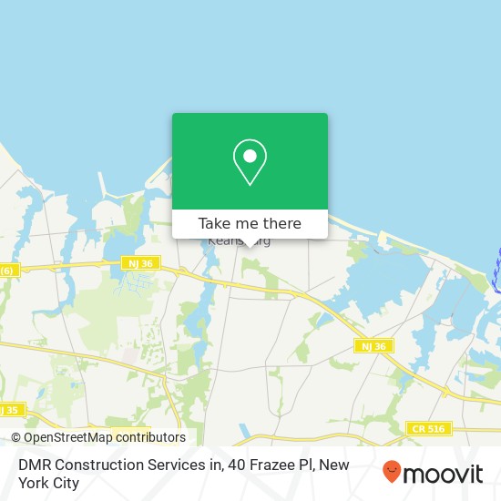 Mapa de DMR Construction Services in, 40 Frazee Pl