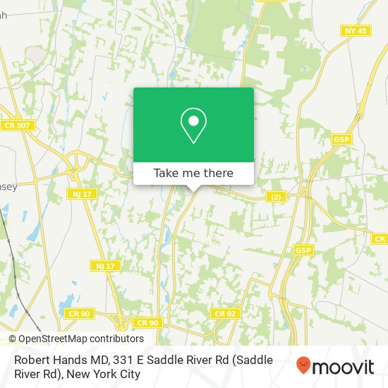 Robert Hands MD, 331 E Saddle River Rd map