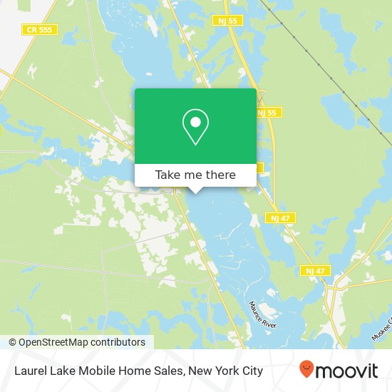 Mapa de Laurel Lake Mobile Home Sales, 1414 E Buckshutem Rd