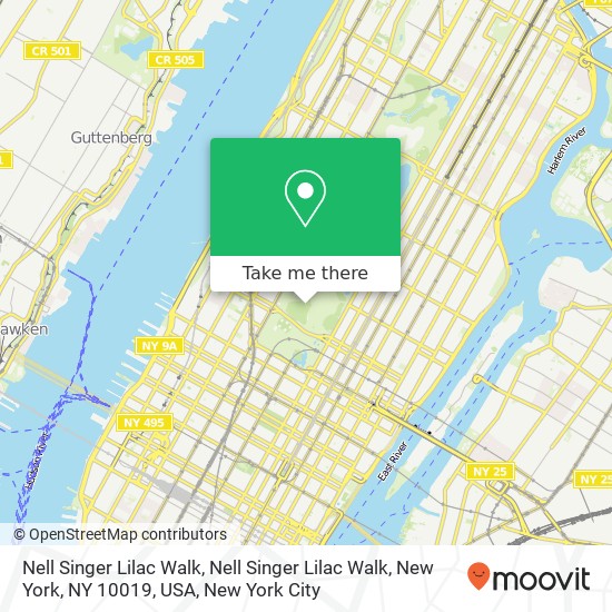 Mapa de Nell Singer Lilac Walk, Nell Singer Lilac Walk, New York, NY 10019, USA