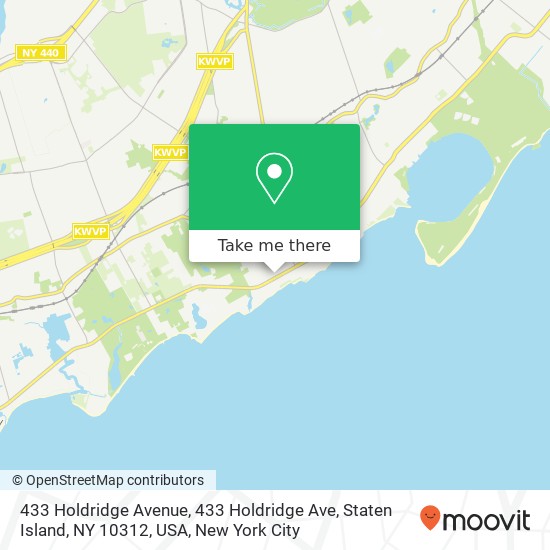 Mapa de 433 Holdridge Avenue, 433 Holdridge Ave, Staten Island, NY 10312, USA