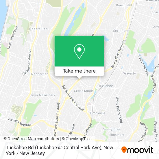 Tuckahoe Rd (tuckahoe @ Central Park Ave) map