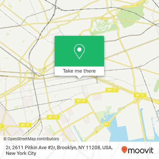 2r, 2611 Pitkin Ave #2r, Brooklyn, NY 11208, USA map