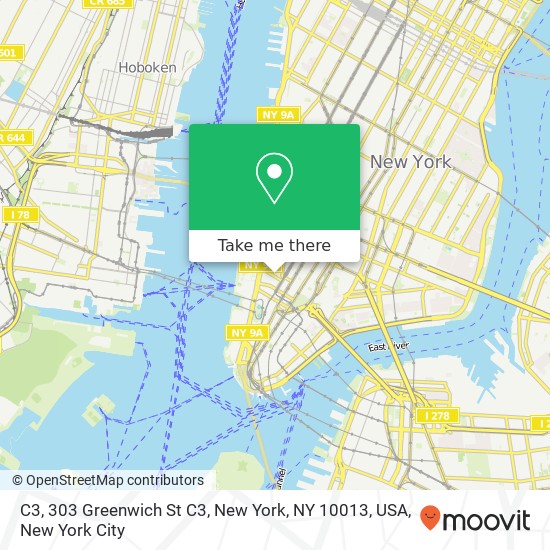 Mapa de C3, 303 Greenwich St C3, New York, NY 10013, USA