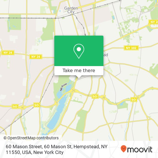 Mapa de 60 Mason Street, 60 Mason St, Hempstead, NY 11550, USA