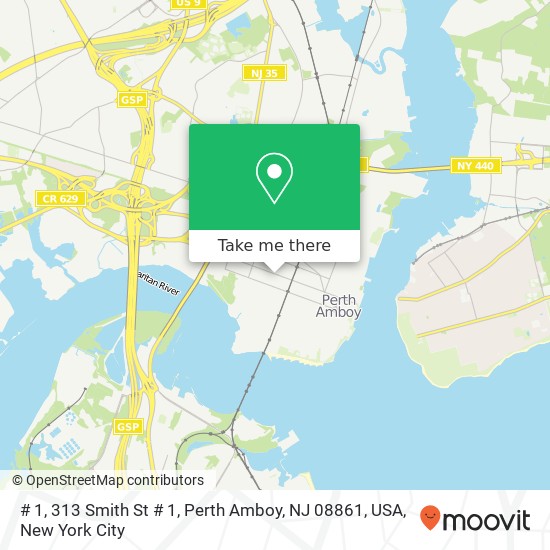 # 1, 313 Smith St # 1, Perth Amboy, NJ 08861, USA map