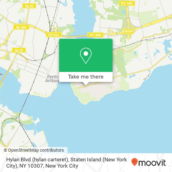 Mapa de Hylan Blvd (hylan carteret), Staten Island (New York City), NY 10307