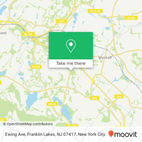 Ewing Ave, Franklin Lakes, NJ 07417 map