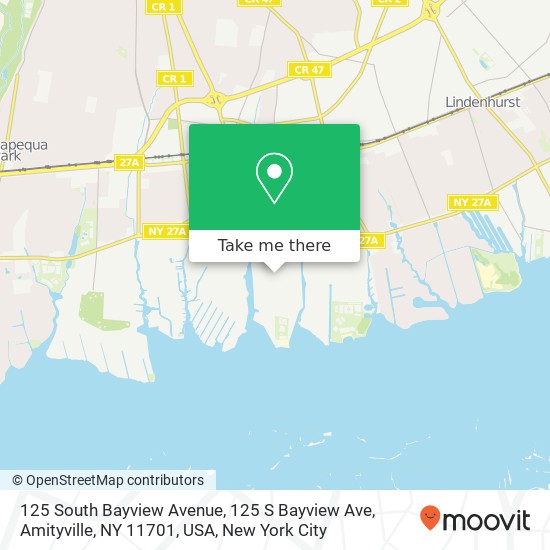 125 South Bayview Avenue, 125 S Bayview Ave, Amityville, NY 11701, USA map