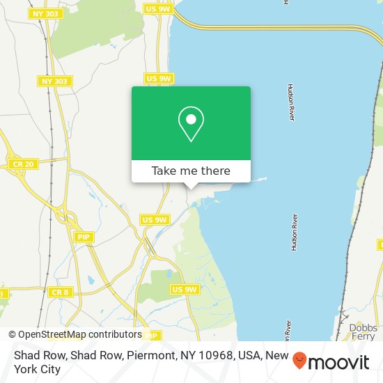 Mapa de Shad Row, Shad Row, Piermont, NY 10968, USA