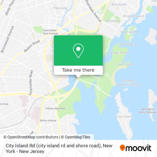 City Island Rd (city island rd and shore road) map