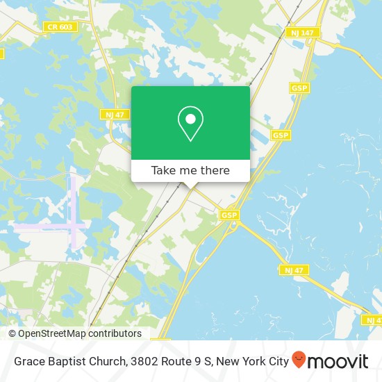 Mapa de Grace Baptist Church, 3802 Route 9 S