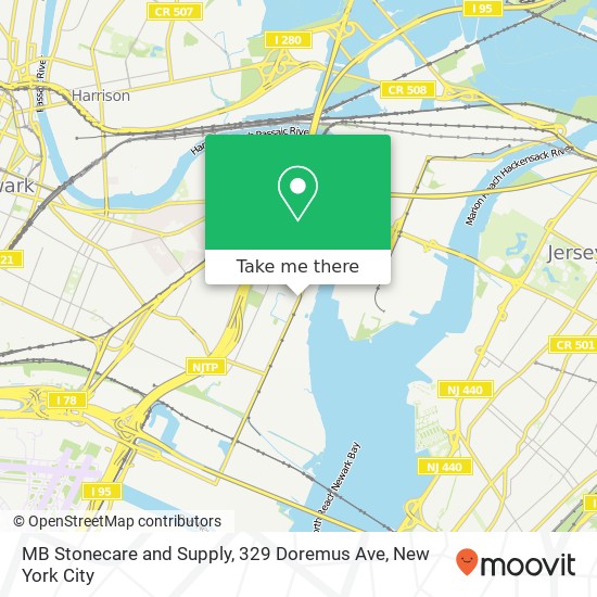 Mapa de MB Stonecare and Supply, 329 Doremus Ave