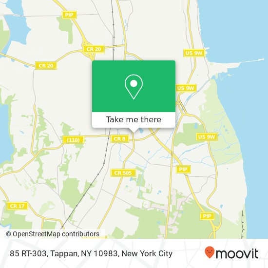 Mapa de 85 RT-303, Tappan, NY 10983