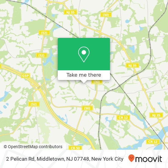 Mapa de 2 Pelican Rd, Middletown, NJ 07748