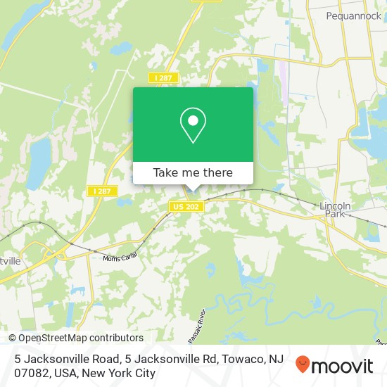 Mapa de 5 Jacksonville Road, 5 Jacksonville Rd, Towaco, NJ 07082, USA